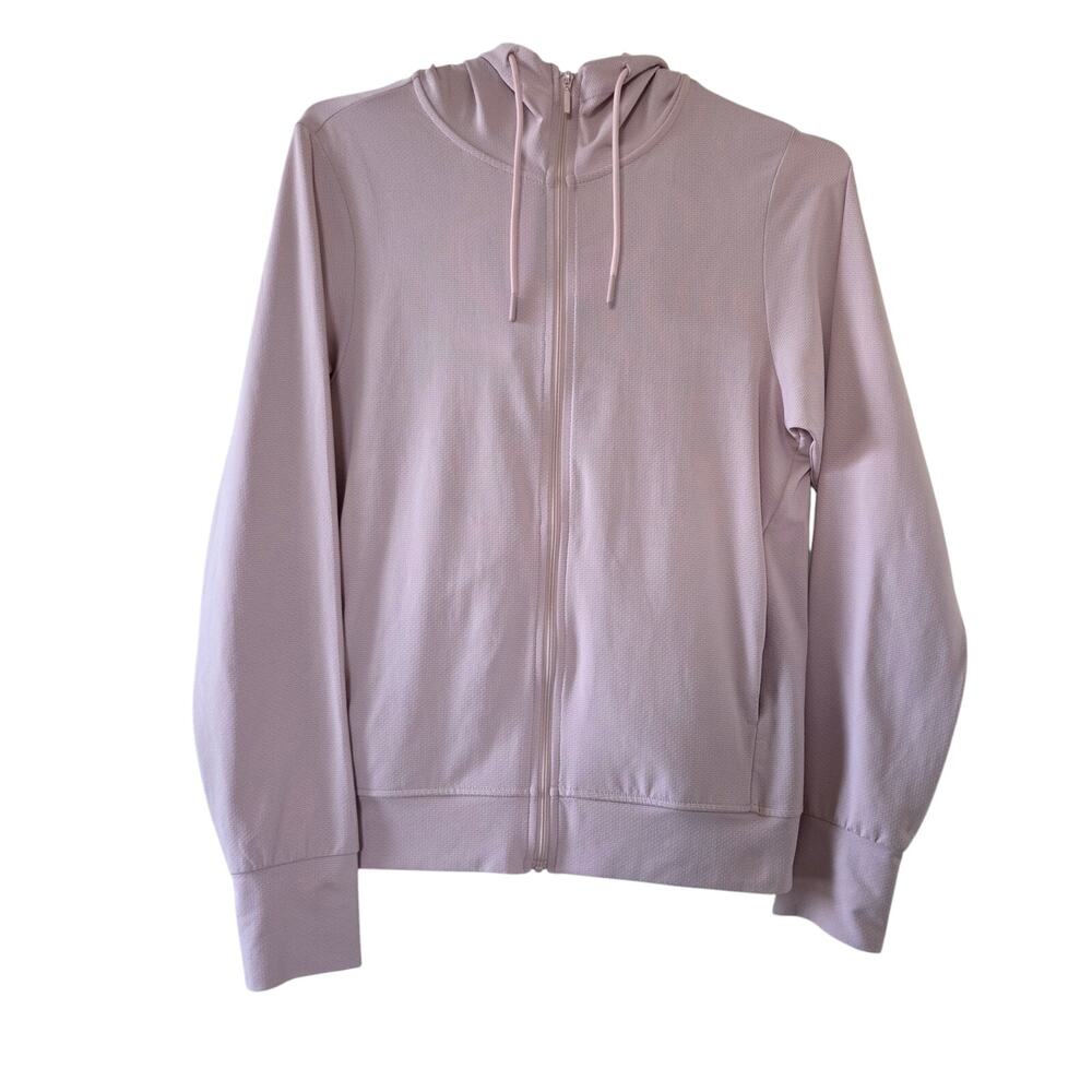 UNIQLO Airism Full Zip Hoodie Jacket Light Mauve Pink Women Size M UV Protection